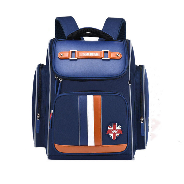 Macthing Color Stripes Primary School Students Schoolbag Waterproof Backpack Bag
