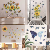 Home Decorative Sunflower Wall Paste 3D Color Three-Dimensional Butterfly Personality Creativity Sticker