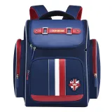 Macthing Color Stripes Primary School Students Schoolbag Waterproof Backpack Bag