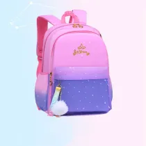 Girl Ombre Pink Purple Students Schoolbag Backpack Bag