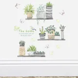 Home Decorative Cactus Wall Stickers Wallpaper Art Living Room Dormitory Bedroom Decoration