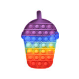 Rainbow Cup Pop It Fidget Toy Push Pop Bubble Sensory Fidget Toy Stress Relief for Kids & Adult