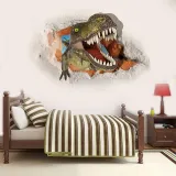 Home Decorative 3D Dinosaur Wallpaper Paste Bedroom Living Room Children's Room Decorative Painting