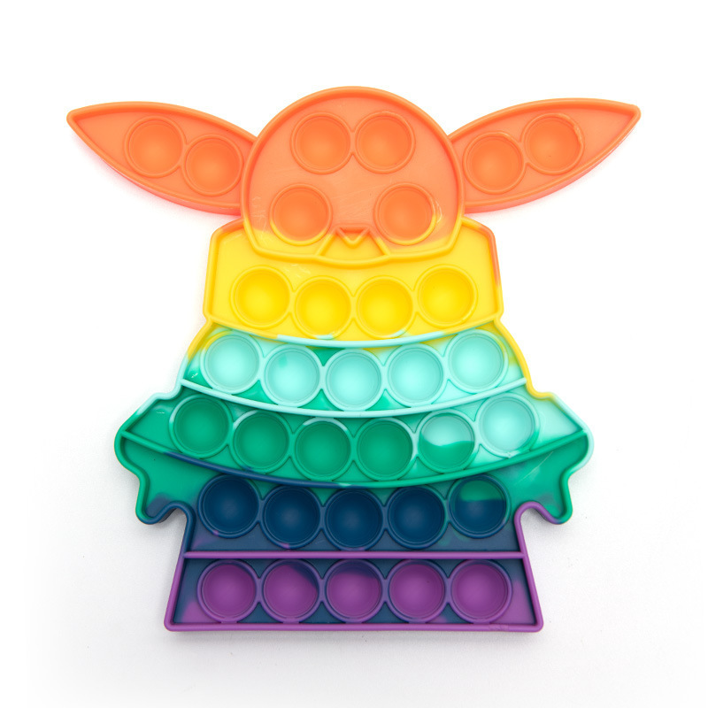 The Mandalorian Yoda Alien Pop It Fidget Toy Push Pop Bubble Sensory Fidget Toy Stress Relief for Kids & Adult