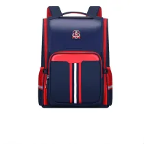 Macthing Color Students Waterproof Schoolbag PU Leather Backpack Bag
