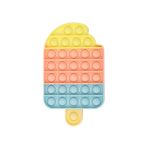 Rainbow Ice Cream Pop It Fidget Toy Push Pop Bubble Sensory Fidget Toy Stress Relief for Kids & Adult