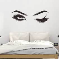 Home Decorative Eyelash Wallpaper Paste Living Room Bedroom Can Be Removed Decorative Painting