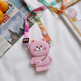 Cute Cartoon Kumamoto Bear Silicone Mini Single Shoulder Bag