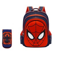 Primary School Backpack Spiderman Student Backpack With Stationery Box