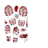 Home Decorative Halloween Static Paste Blood Hand Footprints Skull Toilet Toilet Floor Wall Window Stickers Wallpaper