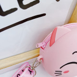 Cute Cat Mini Silicone Bag Single Shoulder Bag Coin Purse