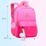 Girl Ombre Pink Purple Students Schoolbag Backpack Bag