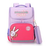 Elementary School Backpack Bunny Student School Bag With Pencil Box