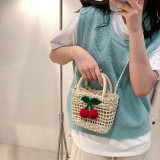 Fashion Cherry Woven Shoulder Bag Handbag