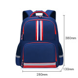 Stripes Students Waterproof Primary Schoolbag Canvas Backpack Bag