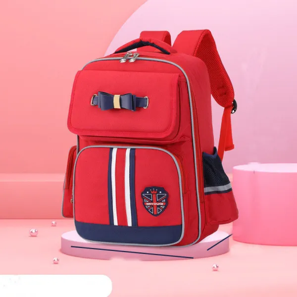 Macthing Color Students Waterproof Schoolbag Canvas Backpack Bag