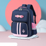 Macthing Color Students Waterproof Schoolbag Canvas Backpack Bag
