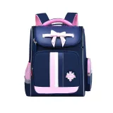 Macthing Color Stripes Primary School Students Schoolbag Waterproof Backpack Bag
