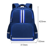 Stripes Students Waterproof Primary Schoolbag Canvas Backpack Bag