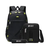 Elementary School Students Backpack Bag Waterproof Schoolbag 3 Sets