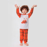 Halloween Family Matching Pajamas Prints Pumpkin Ghost Prints and Plaid Pants