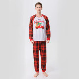 Christmas Family Matching Sleepwear Pajamas Sets Deer Merry Christmas Plaids Top and Pants