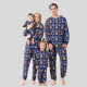 Christmas Family Matching Sleepwear Pajamas Sets Navy Deer Santa Snowflake Family Pajamas