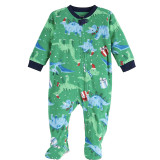 Christmas Family Matching Sleepwear Pajamas Sets Saurus Slogan Tops And Green Pants