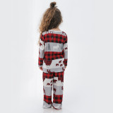 Christmas Family Matching Sleepwear Pajamas Sets Red Plaids Deers Bears Family Pajamas