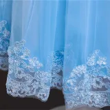 Girl Pearls Tutu Floral Embroidered Bowknot Tutu Gown Dresses