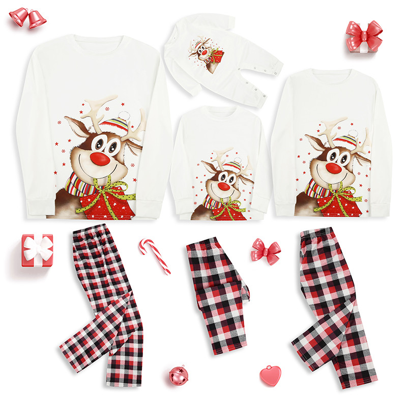 Christmas Family Matching Sleepwear Pajamas Sets Christmas Deer Gift ...