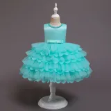 Baby Toddler Girl Tutu Four Layers Princess Sleeveless Dresses Birthday Party Gown Dress