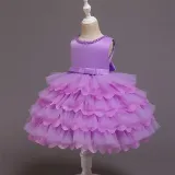 Baby Toddler Girl Tutu Four Layers Princess Sleeveless Dresses Birthday Party Gown Dress