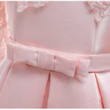 Girl Lace Flower Off The Shoulder Hollowed-Out Princess Gown Dresses