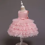 Baby Toddler Girl Tutu Four Layers Princess Sleeveless Dresses Birthday Party Gown Dress