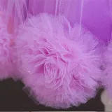Girl Tutu Flowers Sequins Bowknot Trailing Gown Dresses