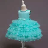 Baby Toddler Girl Tutu Four Layers Princess Sleeveless Dresses Birthday Party Gown Dress