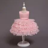 Baby Toddler Girl Tutu Four Layers Princess Sleeveless Dresses Birthday Party Gown Dress
