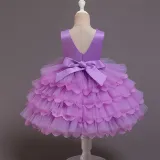 Baby Toddler Girl Tutu Four Layers Princess Sleeveless Dresses Birthday Party Gown Dress