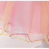 Toddler Girl Rainbow Sequins Tutu Princess Gown Dress With Hair Band
