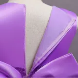 Girl Tutu Flowers Sequins Bowknot Trailing Gown Dresses