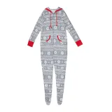 Toddler Kids Boys and Girls Christmas Sleepwear Prints Snow Onesie Jumpsuit Pajamas Set