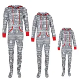 Toddler Kids Boys and Girls Christmas Sleepwear Prints Snow Onesie Jumpsuit Pajamas Set