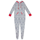 Toddler Kids Boys and Girls Christmas Sleepwear Prints Snow Onesie Jumpsuit Pajamas Set