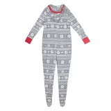 Toddler Kids Boys and Girls Christmas Sleepwear Prints Snow Onesie Jumpsuit Pajamas Set