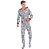 Toddler Kids Boys and Girls Christmas Sleepwear Prints Snow Onesie Jumpsuit Pajamas Set