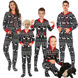 Toddler Kids Boys and Girls Christmas Sleepwear Prints Snow Onesie Jumpsuit Pajamas Set