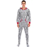 Toddler Kids Boys and Girls Christmas Sleepwear Prints Snow Onesie Jumpsuit Pajamas Set