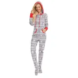 Toddler Kids Boys and Girls Christmas Sleepwear Prints Snow Onesie Jumpsuit Pajamas Set