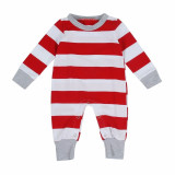 Toddler Kids Boys and Girls Christmas Pajamas Sets Christmas Red Stripes Top and Pants